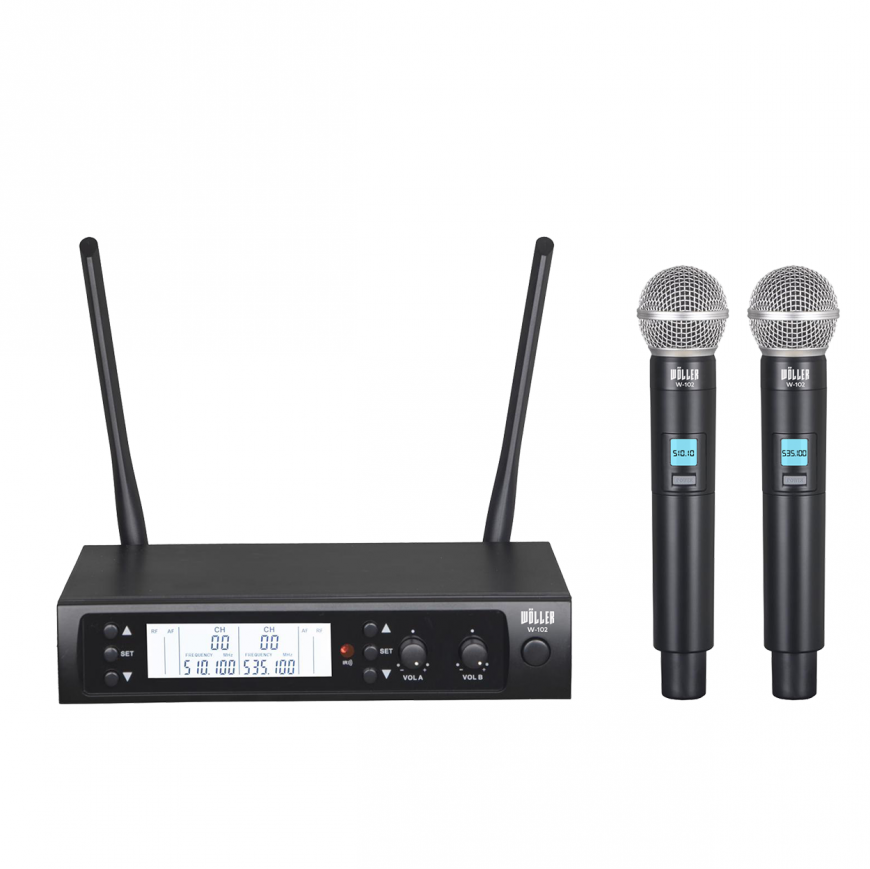 WÖLLER W-102EE Çift EL  TELSİZ MİKROFON