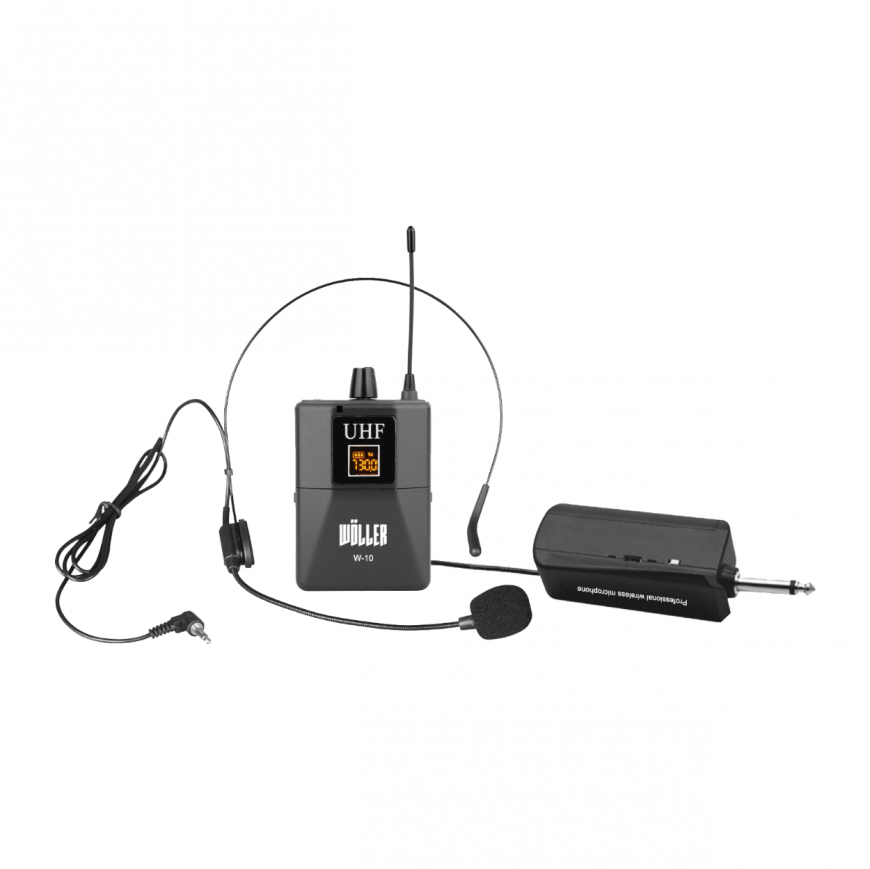 WÖLLER UHF Tek Yaka Şarjlı Kablosuz Mikrofon W-10