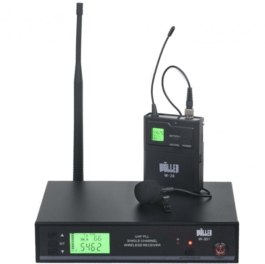 WÖLLER W-301Y TEK YAKA DİGİTAL TELSİZ MİKROFON (ANTİ FEEDBACK TEKNOLOJİ)