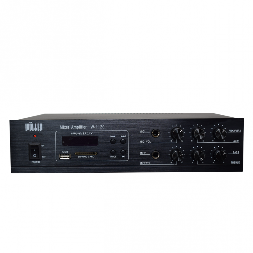 WÖLLER W-1120 80 WATT ÇIKIŞ GÜCÜ 100 V HAT TRAFOLU MİKSER AMPLİ