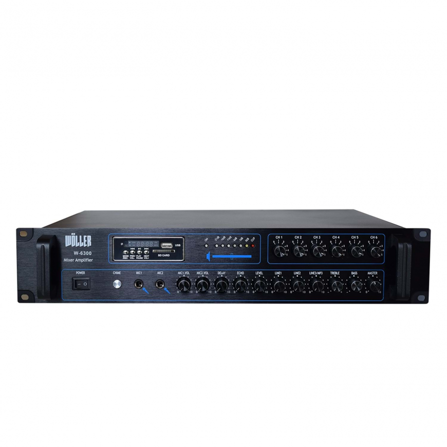 WÖLLER W-6300  300W 100V 6 Bölge Kontrollü Amfi 