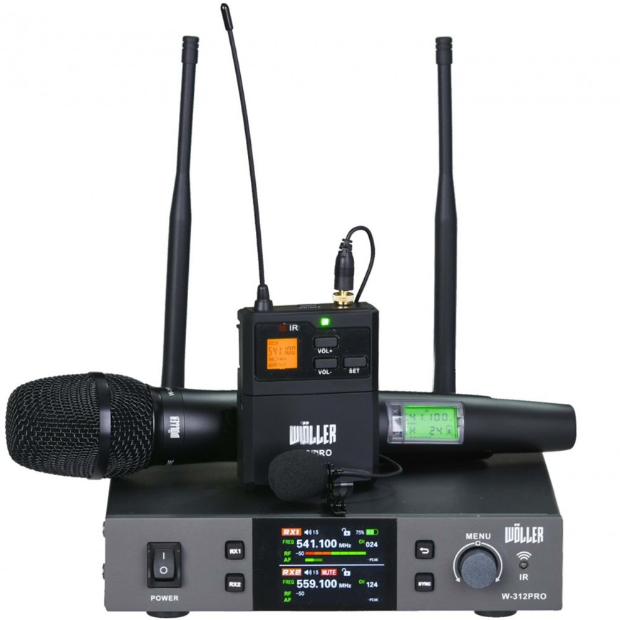 WÖLLER W-312 PRO-EY  Uhf 1 El 1 Yaka Dijital Kablosuz Mikrofon 