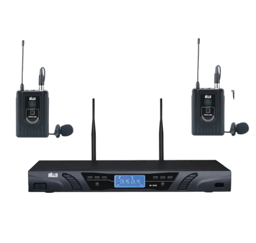 WÖLLER W940YY UHF Çift Yaka Telsiz Mikrofon