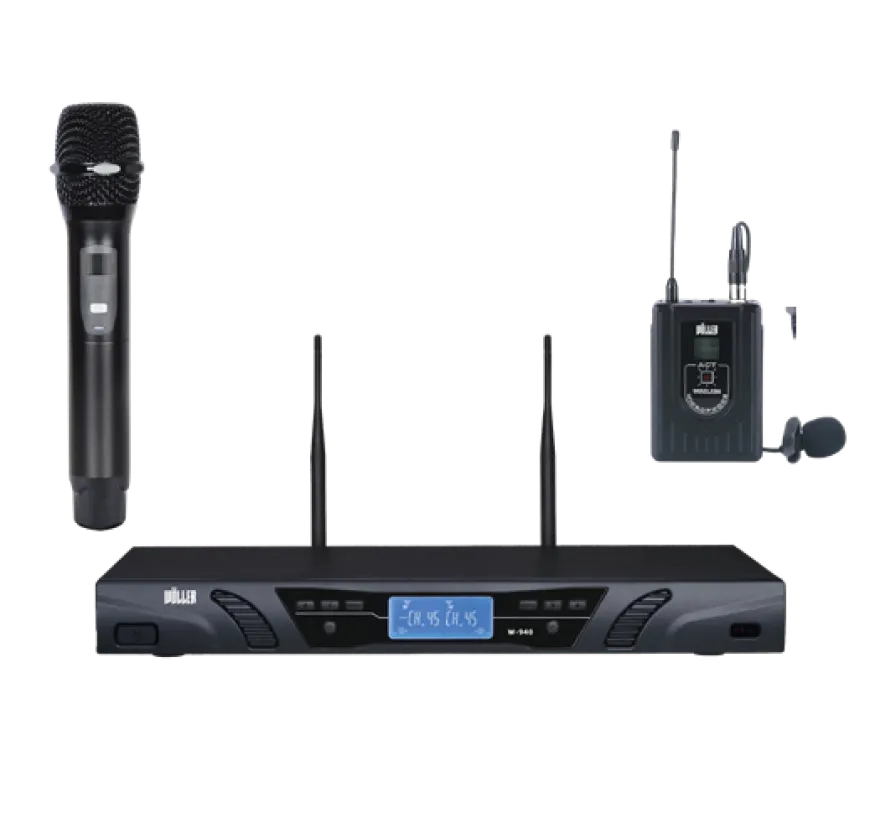 WÖLLER W940EY UHF El+Yaka Telsiz Mikrofon