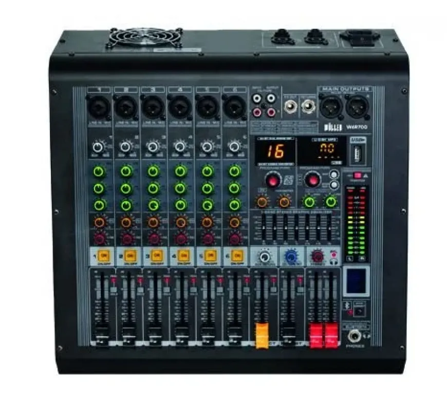 WÖLLER W6R700 6 Kanal 2x350 Watt Power Mixer