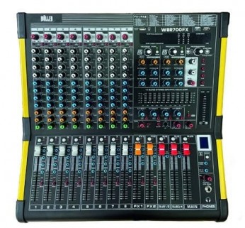 WÖLLER W8R700FX 8 Kanal 2x350 Watt Power Mixer