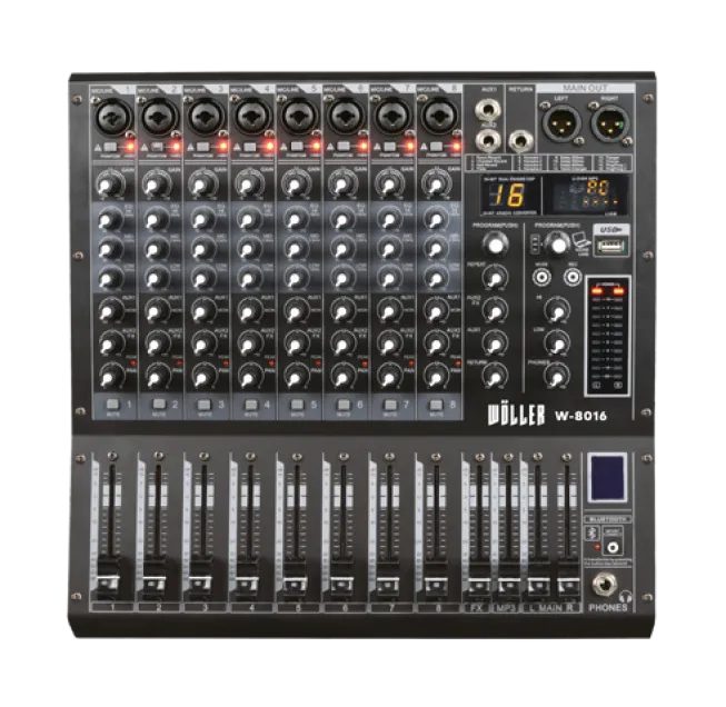 WÖLLER W8016 8 Kanal Anolog Mixer