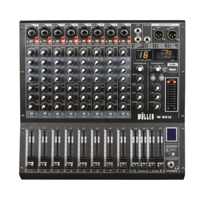WÖLLER W8016 8 Kanal Anolog Mixer