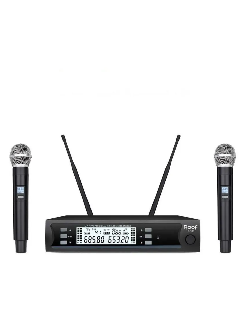 ROOF R-105 UHF TELSİZ ÇİFT EL MİKROFON