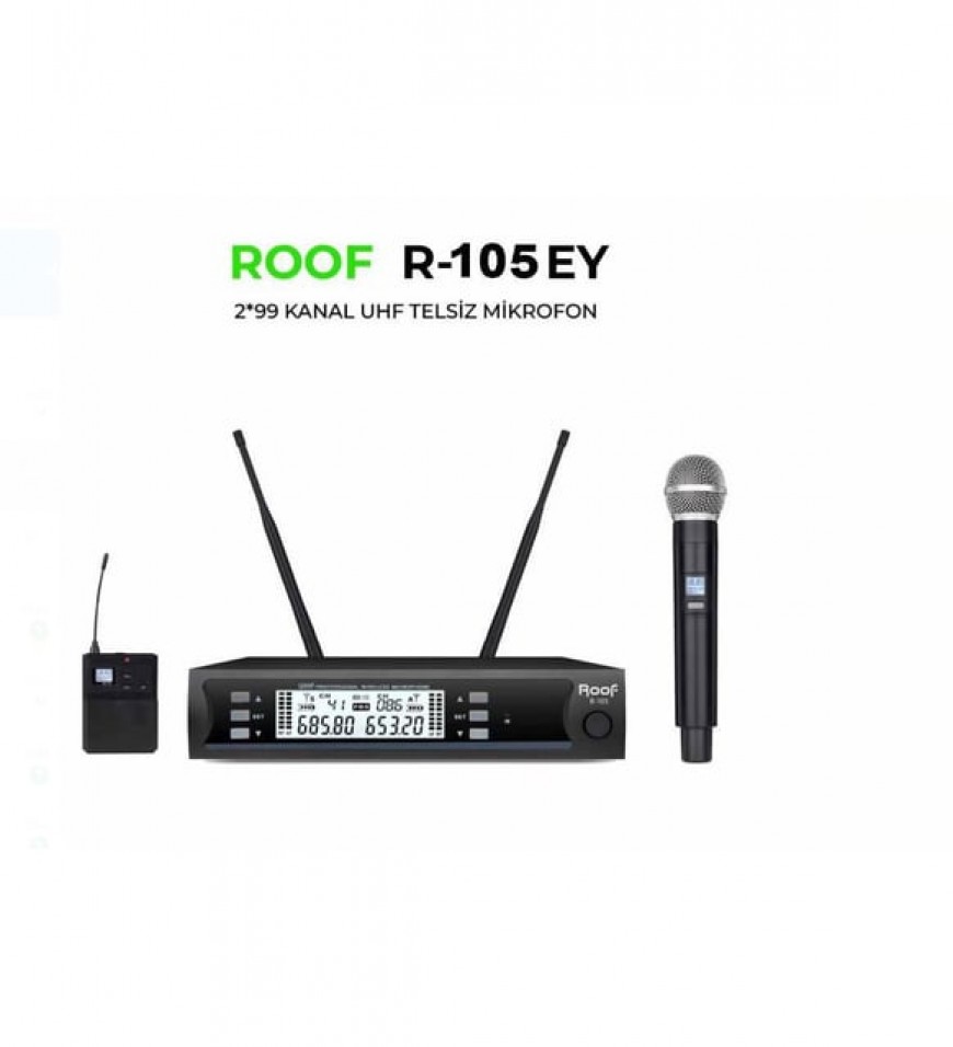 Roof R-105Ey 1 EL 1 YAKA Kablosuz UHF Mikrofon
