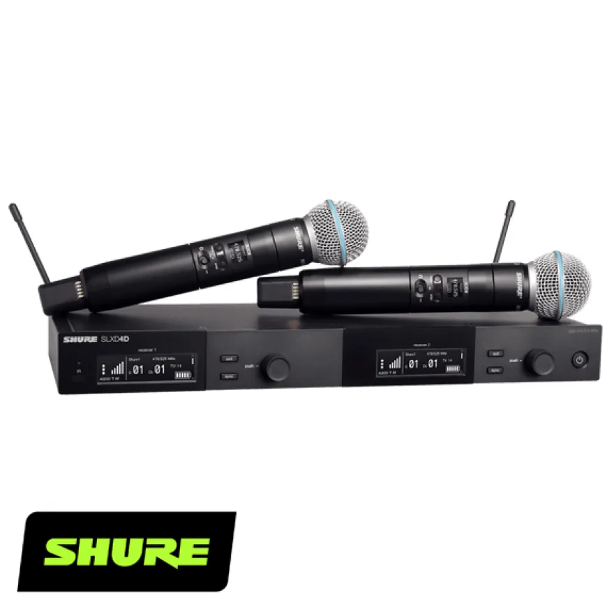SHURE SLXD24DE/B58 Çift El Telsiz Mikrofon